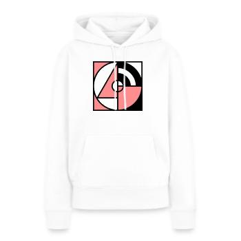 Geometrie Quadrat - Frauen Premium Bio Hoodie - Weiß - Vorne - Julia (174cm)