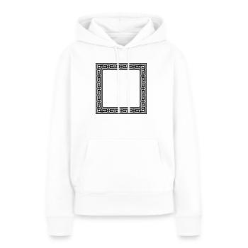 Umrandung Ornament Design - Frauen Premium Bio Hoodie - Weiß - Vorne - Julia (174cm)