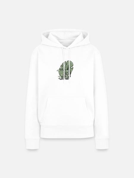 Grüne Schlangen - Frauen Premium Bio Hoodie - Weiß