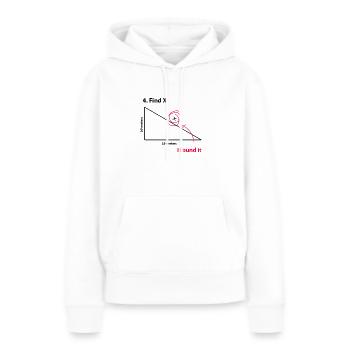 Trouver X - Sweat à capuche Premium bio Femme - blanc - Devant - Julia (174cm)