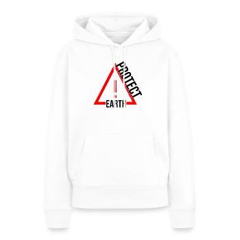 schützt den Planeten Erde - Frauen Premium Bio Hoodie - Weiß - Vorne - Julia (174cm)