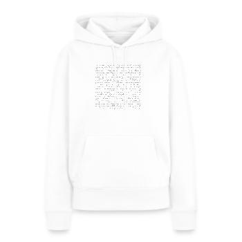 Lorem Ipsum, Blindtext, Platzhalter, Design, Text - Frauen Premium Bio Hoodie - Weiß - Vorne - Julia (174cm)