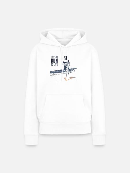 Ausführen - Frauen Premium Bio Hoodie - Weiß