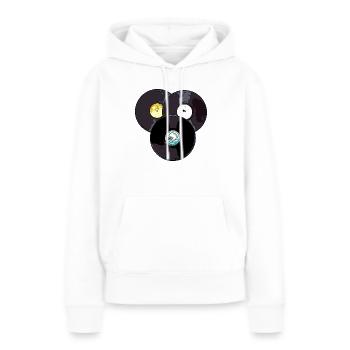 VINYL - Frauen Premium Bio Hoodie - Weiß - Vorne - Julia (174cm)