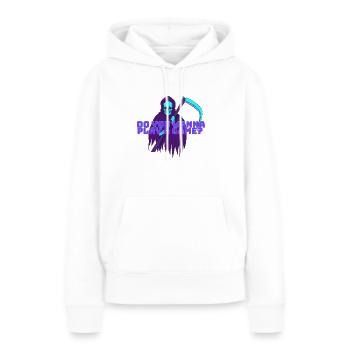 Grim Retro Reaper - Frauen Premium Bio Hoodie - Weiß - Vorne - Julia (174cm)