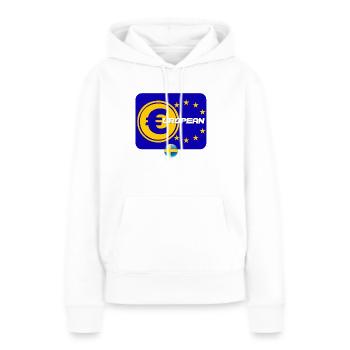 Suédois européen - Sweat à capuche Premium bio Femme - blanc - Devant - Julia (174cm)