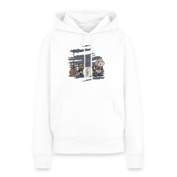 Musikinstrumente - Frauen Premium Bio Hoodie - Weiß - Vorne - Julia (174cm)