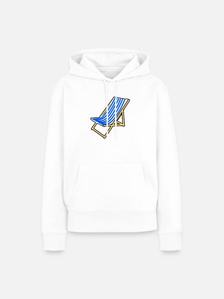 Liegestuhl - Frauen Premium Bio Hoodie - Weiß