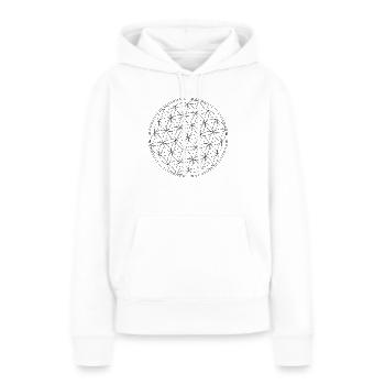 lebensblume - Frauen Premium Bio Hoodie - Weiß - Vorne - Julia (174cm)