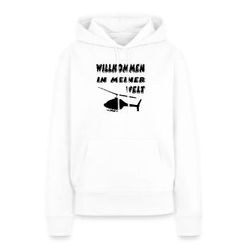 Hubschrauber - Frauen Premium Bio Hoodie - Weiß - Vorne - Julia (174cm)