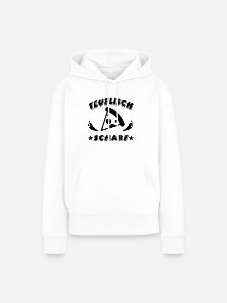 Pizza - Frauen Premium Bio Hoodie - Weiß