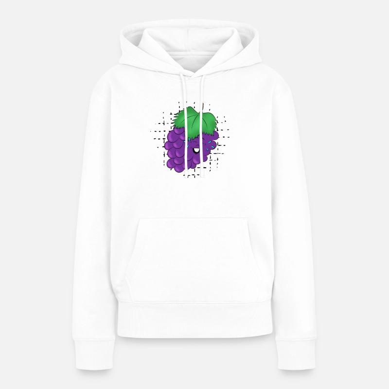 S’amuser avec Grape - Sweat à capuche Premium bio Femme - blanc