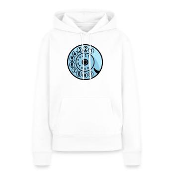 Dial Vintage Phone Call Retro Technology - Women’s Premium Organic Hoodie - white - Front - Julia (174cm)