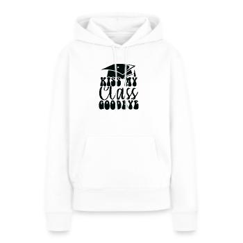 Embrasse ma classe au revoir - Sweat à capuche Premium bio Femme - blanc - Devant - Julia (174cm)