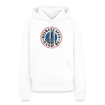 Port d’attache Hambourg - Sweat à capuche Premium bio Femme - blanc - Devant - Julia (174cm)
