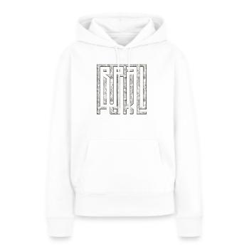 penser fausses pensées positives méditation heureuse - Sweat à capuche Premium bio Femme - blanc - Devant - Julia (174cm)