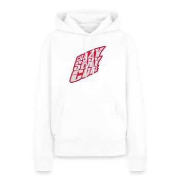 design cool sexy fou - Sweat à capuche Premium bio Femme - blanc - Devant - Julia (174cm)