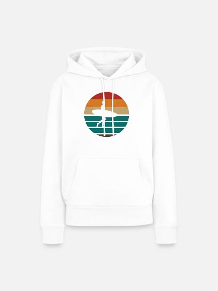 Surfing Surfboard Surfer Geschenksidee - Frauen Premium Bio Hoodie - Weiß