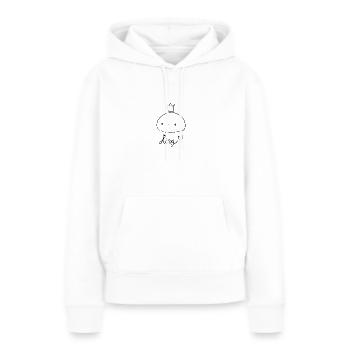 Roi - Sweat à capuche Premium bio Femme - blanc - Devant - Julia (174cm)
