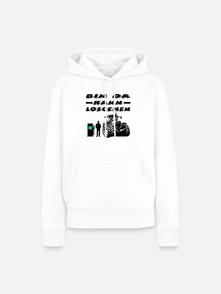 Traktor - Frauen Premium Bio Hoodie - Weiß