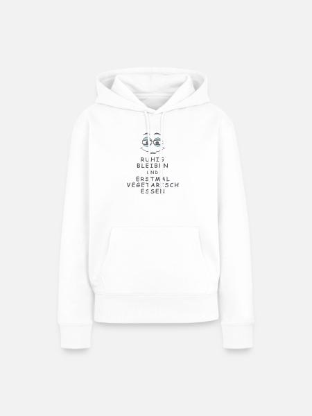 Vegetarisch essen - Frauen Premium Bio Hoodie - Weiß