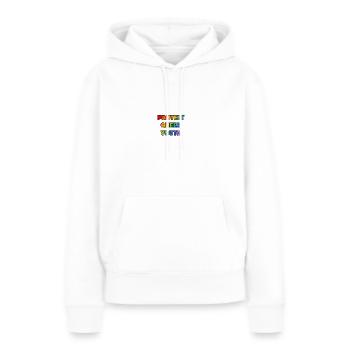 Queere Jugend schützen - Frauen Premium Bio Hoodie - Weiß - Vorne - Julia (174cm)