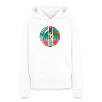 venus in der seifenblase - Frauen Premium Bio Hoodie - Weiß - Vorne - Julia (174cm)