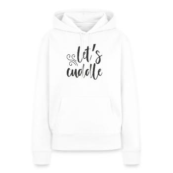 Let's Cuddle - Women’s Premium Organic Hoodie - white - Front - Julia (174cm)