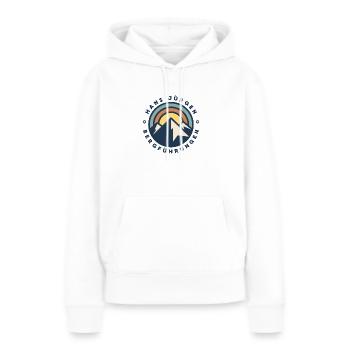 Rustikal Gebirge - Frauen Premium Bio Hoodie - Weiß - Vorne - Julia (174cm)