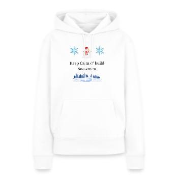 Build Snowmen - Frauen Premium Bio Hoodie - Weiß - Vorne - Julia (174cm)