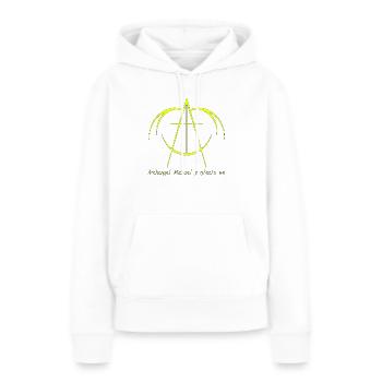 Michael Erzengel Heiliger Christlicher Engel Heiliger Heiliger Snkt - Frauen Premium Bio Hoodie - Weiß - Vorne - Julia (174cm)