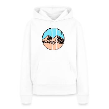 Montagnes de ciel étoilé - Sweat à capuche Premium bio Femme - blanc - Devant - Julia (174cm)