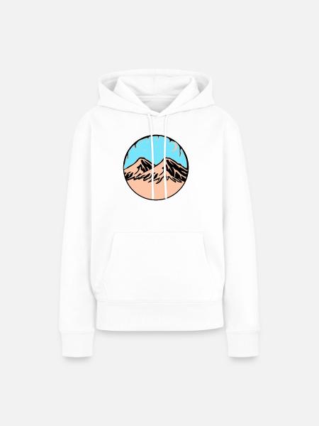 Sternenhimmel Berge - Frauen Premium Bio Hoodie - Weiß