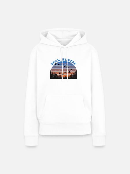 Duck Hunter - Frauen Premium Bio Hoodie - Weiß