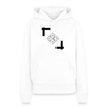 Moderne et simple - Sweat à capuche Premium bio Femme - blanc - Devant - Julia (174cm)