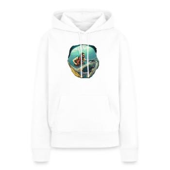 Tiefsee-Liebe - Frauen Premium Bio Hoodie - Weiß - Vorne - Julia (174cm)