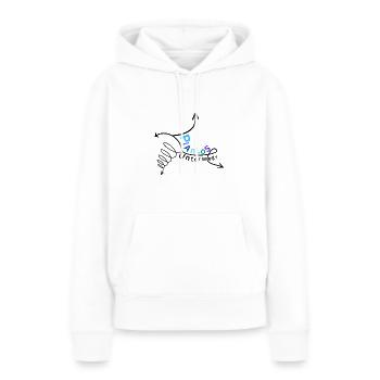 Planlos unterwegs - Frauen Premium Bio Hoodie - Weiß - Vorne - Julia (174cm)