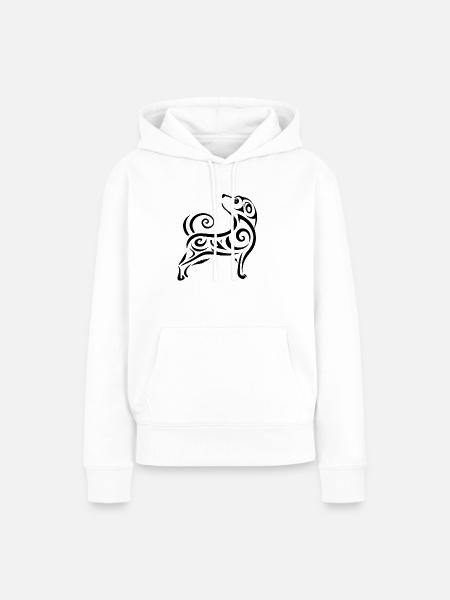 Ästhetisches Hundedesign - Frauen Premium Bio Hoodie - Weiß