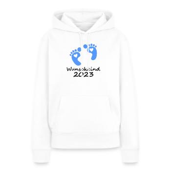 Wunschkind 2023 Junge - Frauen Premium Bio Hoodie - Weiß - Vorne - Julia (174cm)