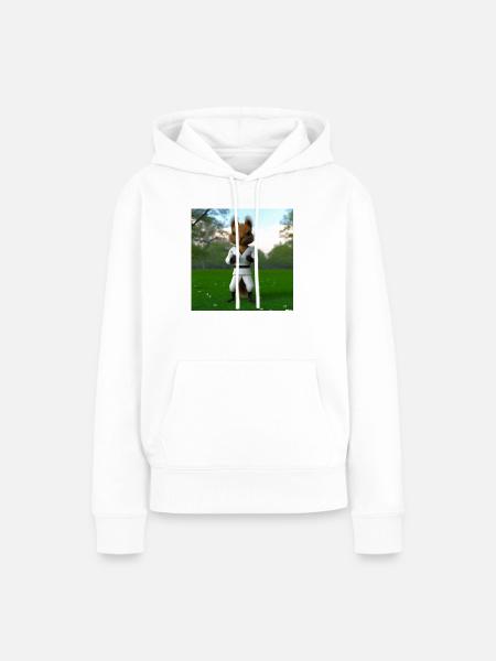 Karate Hörnchen - Frauen Premium Bio Hoodie - Weiß