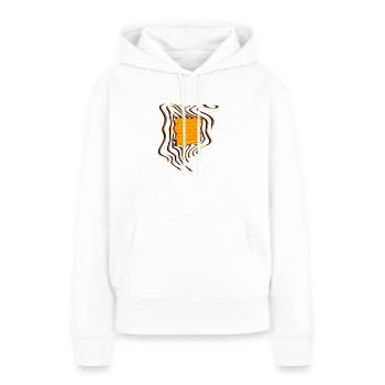 Cire d abeille - Sweat à capuche Premium bio Femme - blanc - Devant - Julia (174cm)