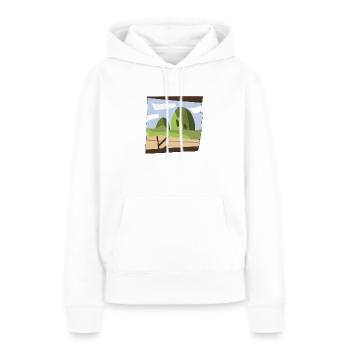 Paysage naturel - Sweat à capuche Premium bio Femme - blanc - Devant - Julia (174cm)