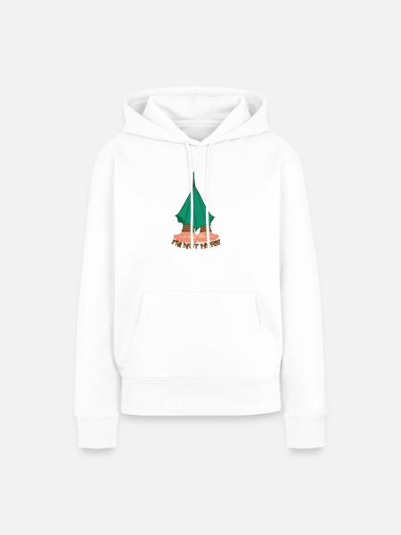 ICH BIN NICHT HIER - Frauen Premium Bio Hoodie - Weiß