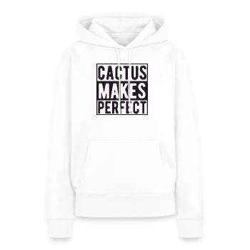 Cactus makes Perfect - Frauen Premium Bio Hoodie - Weiß - Vorne - Julia (174cm)