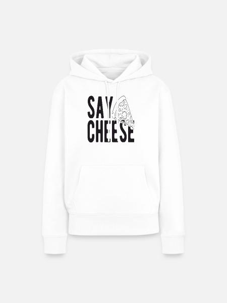 Say Cheese - Frauen Premium Bio Hoodie - Weiß