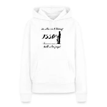 Soldaten fragen nicht! - Frauen Premium Bio Hoodie - Weiß - Vorne - Julia (174cm)