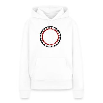 Kranz Spielkarten Skat zweifarbig - Frauen Premium Bio Hoodie - Weiß - Vorne - Julia (174cm)