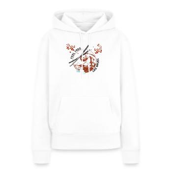 Sentez-vous libre comme des vagues - Sweat à capuche Premium bio Femme - blanc - Devant - Julia (174cm)
