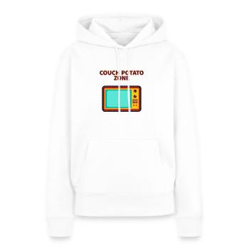 Couch potato - Frauen Premium Bio Hoodie - Weiß - Vorne - Julia (174cm)