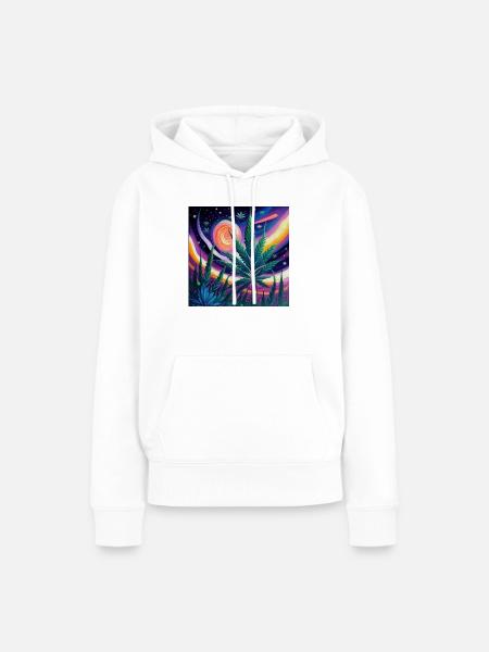 Fang Gogh Cannabis - Frauen Premium Bio Hoodie - Weiß